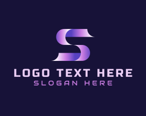 Innovation - Ribbon Gradient Software Letter S logo design