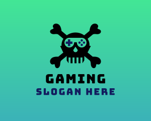 Pirate Skull Gaming Controller Logo