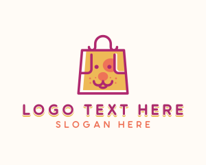 Shopping Bag - Dog Pet E-Commerce logo design