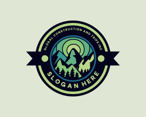Highland - Forest Mountain Trekking logo design