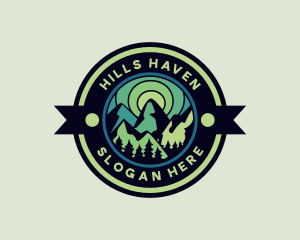 Forest Mountain Trekking logo design