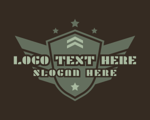 Commander - Army Shield Star logo design