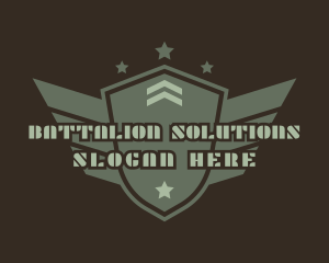 Battalion - Army Shield Star logo design