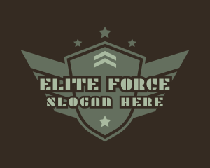 Army Shield Star logo design