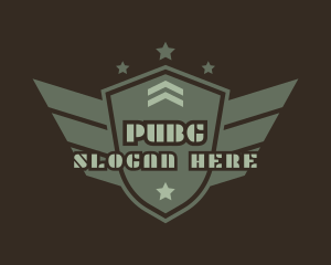 Police Cap - Army Shield Star logo design