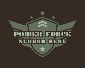 Commander - Army Shield Star logo design