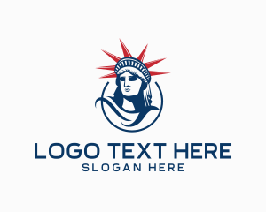 Statue - American Liberty Statue logo design