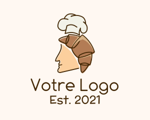 Croissant - Croissant Man Chef logo design