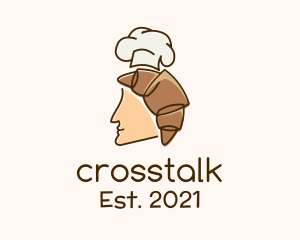 Patisserie - Croissant Man Chef logo design