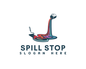 Spill - Colorful Paint Spill logo design