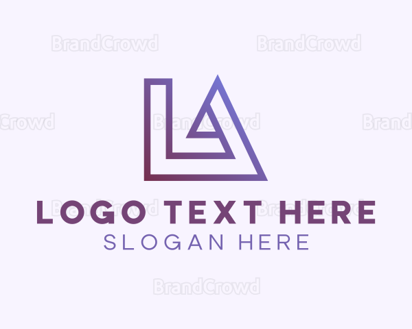 Modern Letter LA Monogram Logo