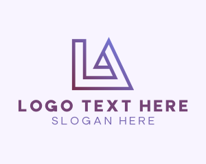 Letter Tr - Modern Letter LA Monogram logo design