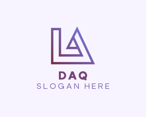 Modern Letter LA Monogram Logo