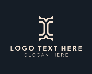 Manufacturing - Business Stripe Marketing Letter I logo design