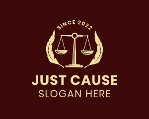 Justice - Justice Scale Feather logo design