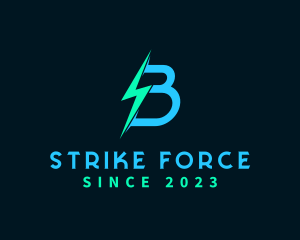 Strike - Electric Volt Letter B logo design