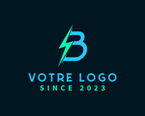 Charging - Electric Volt Letter B logo design