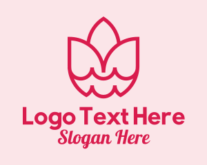Minimalist - Pink Lotus Garden logo design