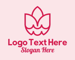 Hyacinth - Pink Lotus Garden logo design