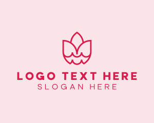 Minimalist - Pink Lotus Garden logo design