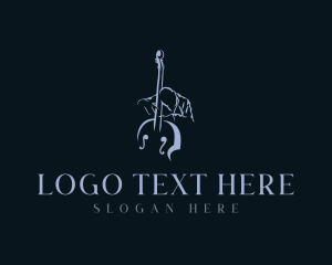 Songwritting - Bass Musical Instrument logo design