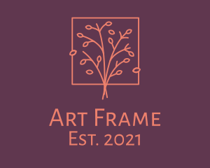 Frame - Orange Frame Tree logo design