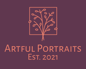Portrait - Orange Frame Tree logo design