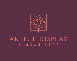 Natural Floral Tree logo design