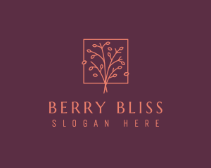 Natural Floral Tree logo design