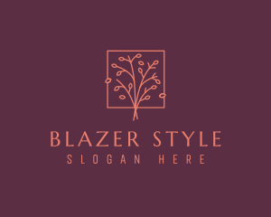 Natural Floral Tree logo design