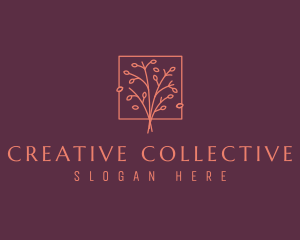 Natural Floral Tree logo design