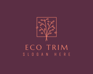 Natural Floral Tree logo design