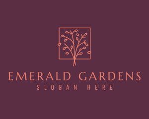 Natural Floral Tree logo design