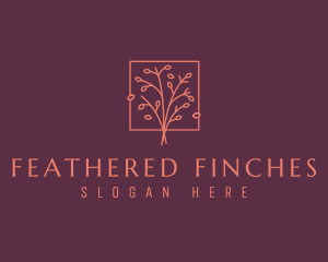 Natural Floral Tree logo design