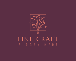 Natural Floral Tree logo design