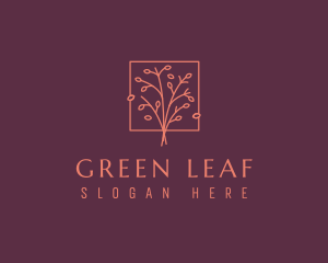 Natural Floral Tree logo design