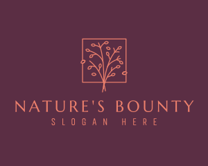 Natural Floral Tree logo design