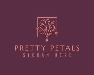 Natural Floral Tree logo design