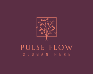 Natural Floral Tree logo design