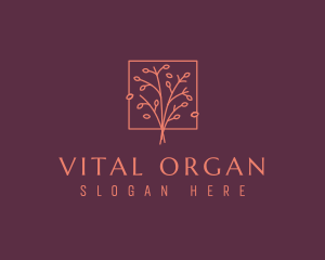 Natural Floral Tree logo design