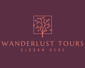 Natural Floral Tree logo design