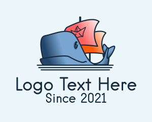 Sea Transport - Whale Cruise Ship logo design