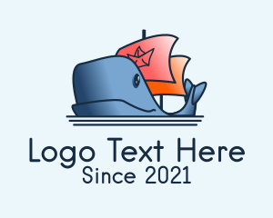Whale - Whale Cruise Ship logo design