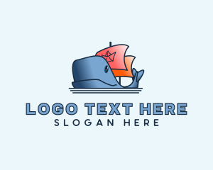 Sail Boat - Whale Boat Ship logo design