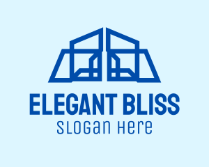 Blue Geometrical House Logo