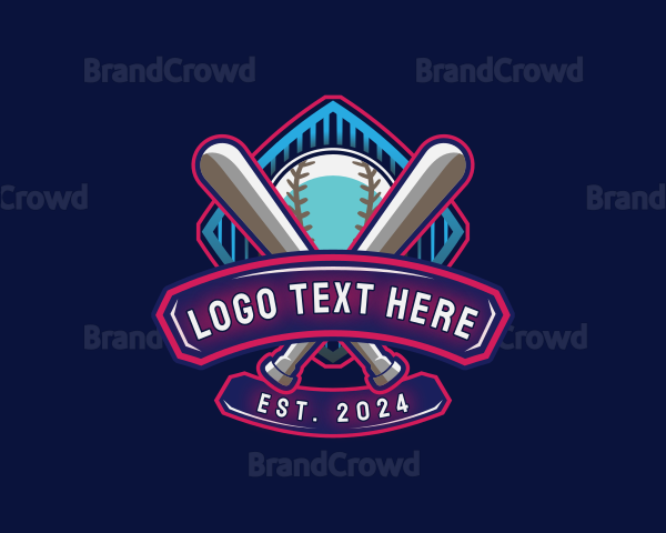 Baseball Sports League Logo