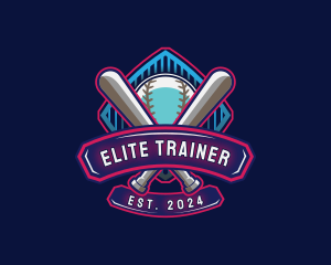 Baseball Sports League logo design