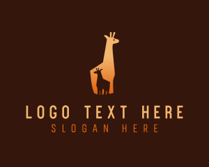 Desert Animal - Safari Baby Giraffe logo design