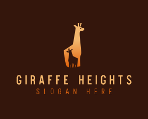 Giraffe - Safari Baby Giraffe logo design