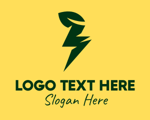 Herbal - Lightning Leaf Voltage logo design